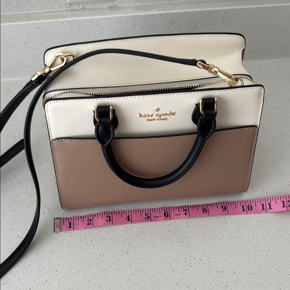 kate spade Two-Tone Satchel Bag - Cream and Tan - Picture 3 of 5